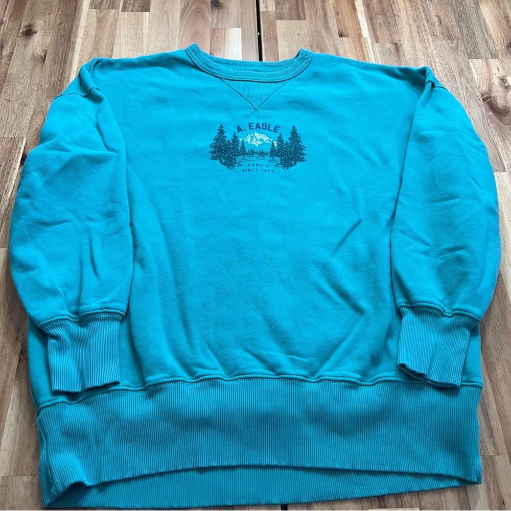 American Eagle Teal Crewneck Sweatshirt – Size S